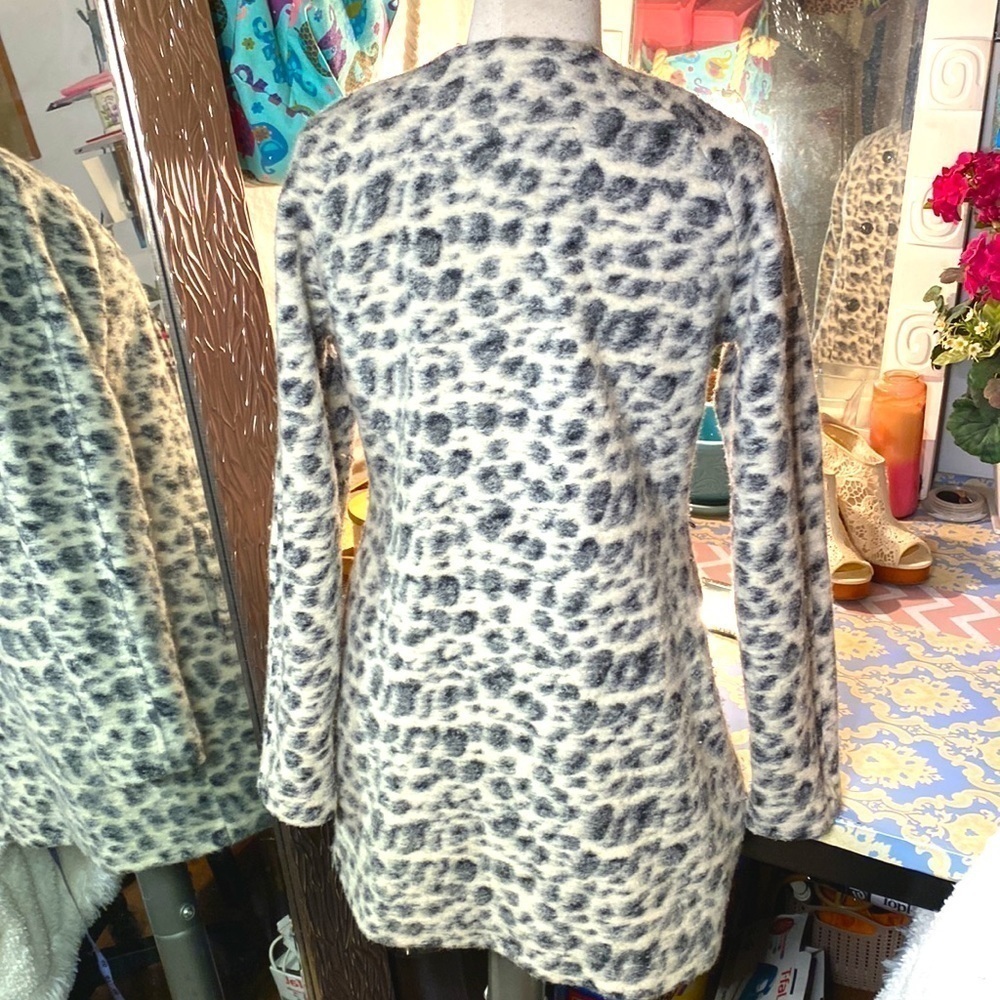 🌷CLEMENTS Ribeiro🌷Leopard Print Wool Coat - Picture 7 of 11